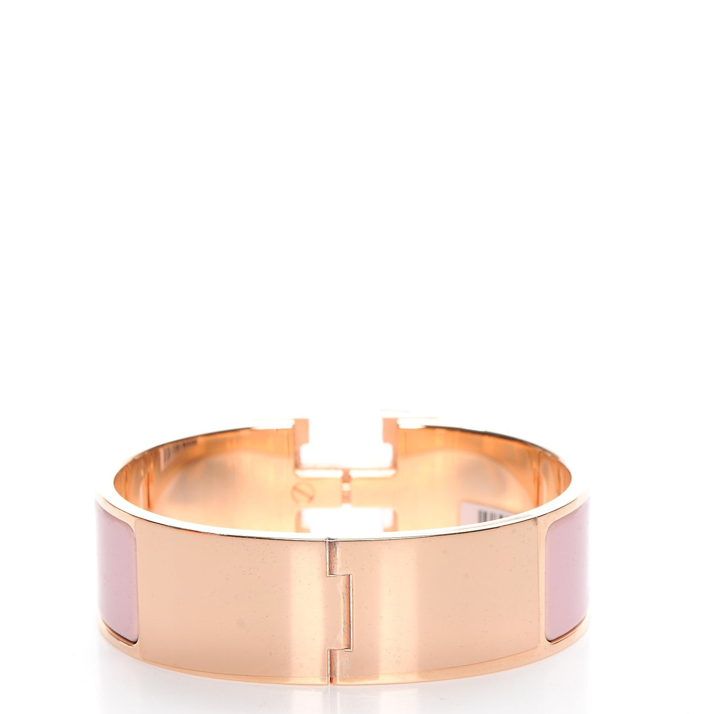 Enamel Wide Clic Clac H Bracelet GM Rose Nacarat