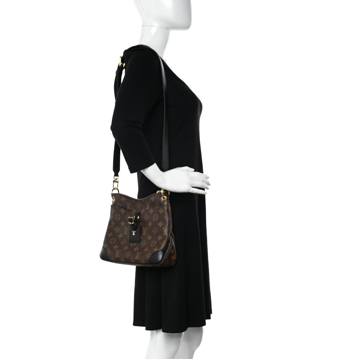 Louis Vuitton Monogram Odeon PM Black 2 of 10