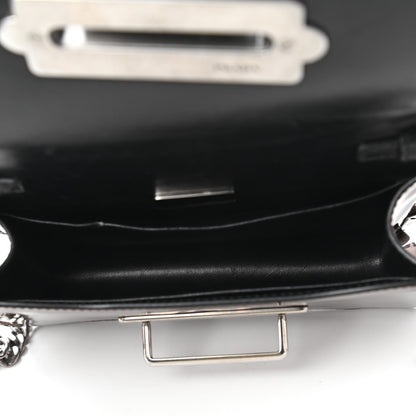 Prada Metallic Vitello Saffiano Cahier Bag Cammeo Black 5 of 9