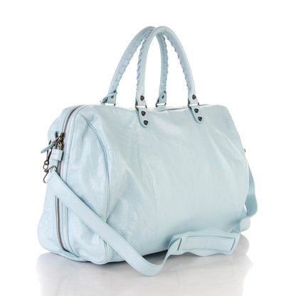 Balenciaga Agneau 24Hour Voyage Travel Bag Bleu Dragee 3 of 7