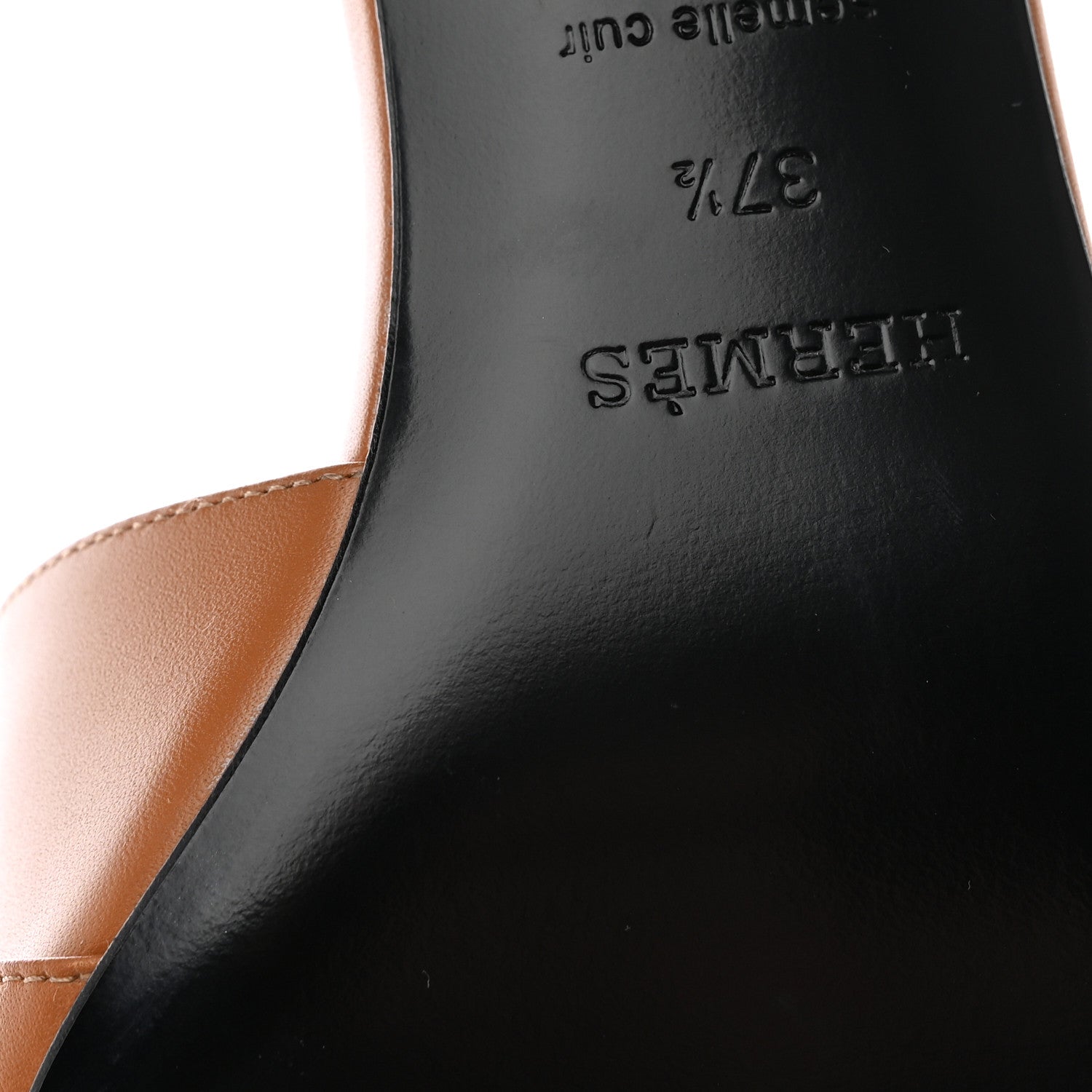 Hermes Calfskin Gigi 50 Sandals 37.5 Naturel 12 of 13
