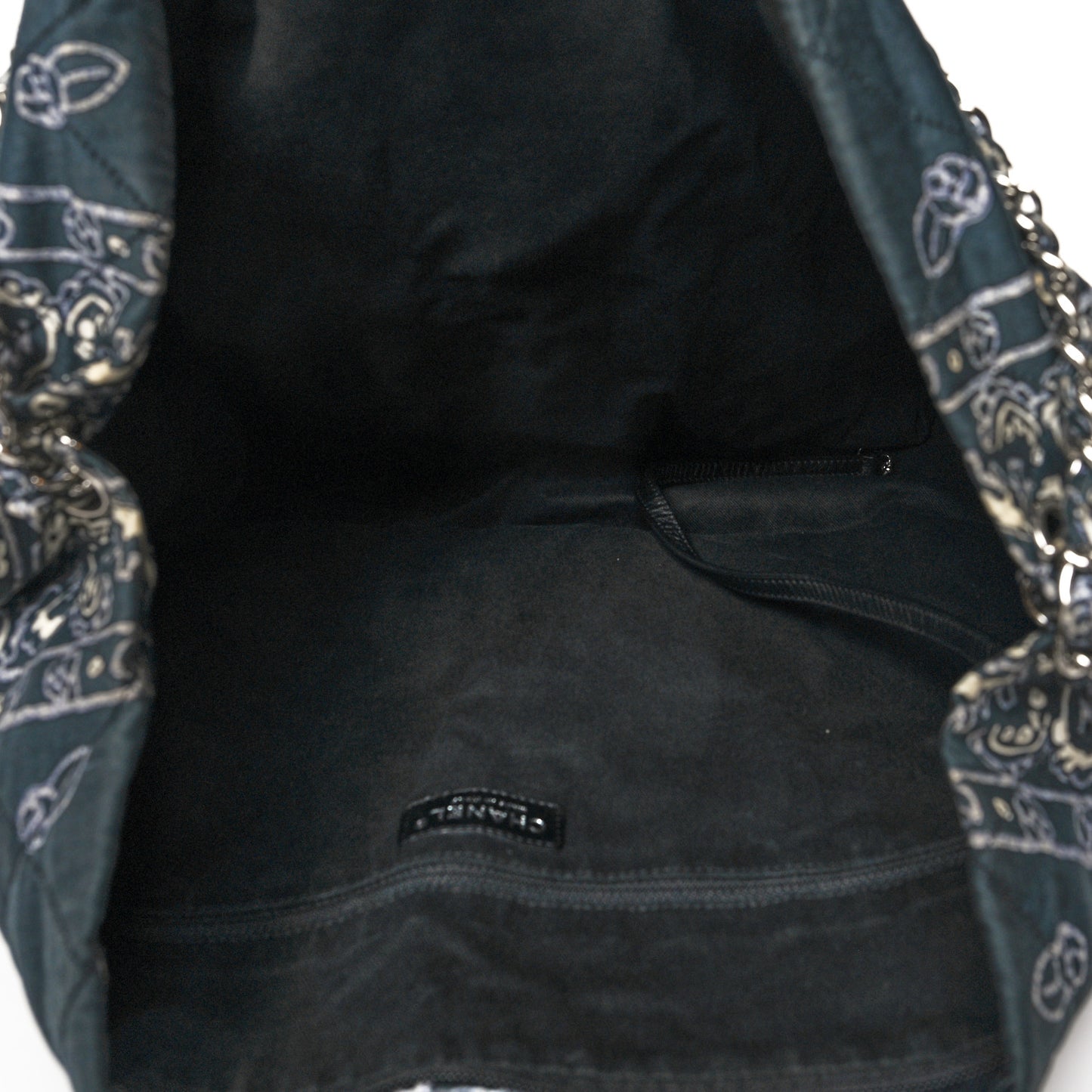 Cotton Quilted XXL Bandana Shopping Tote Blue