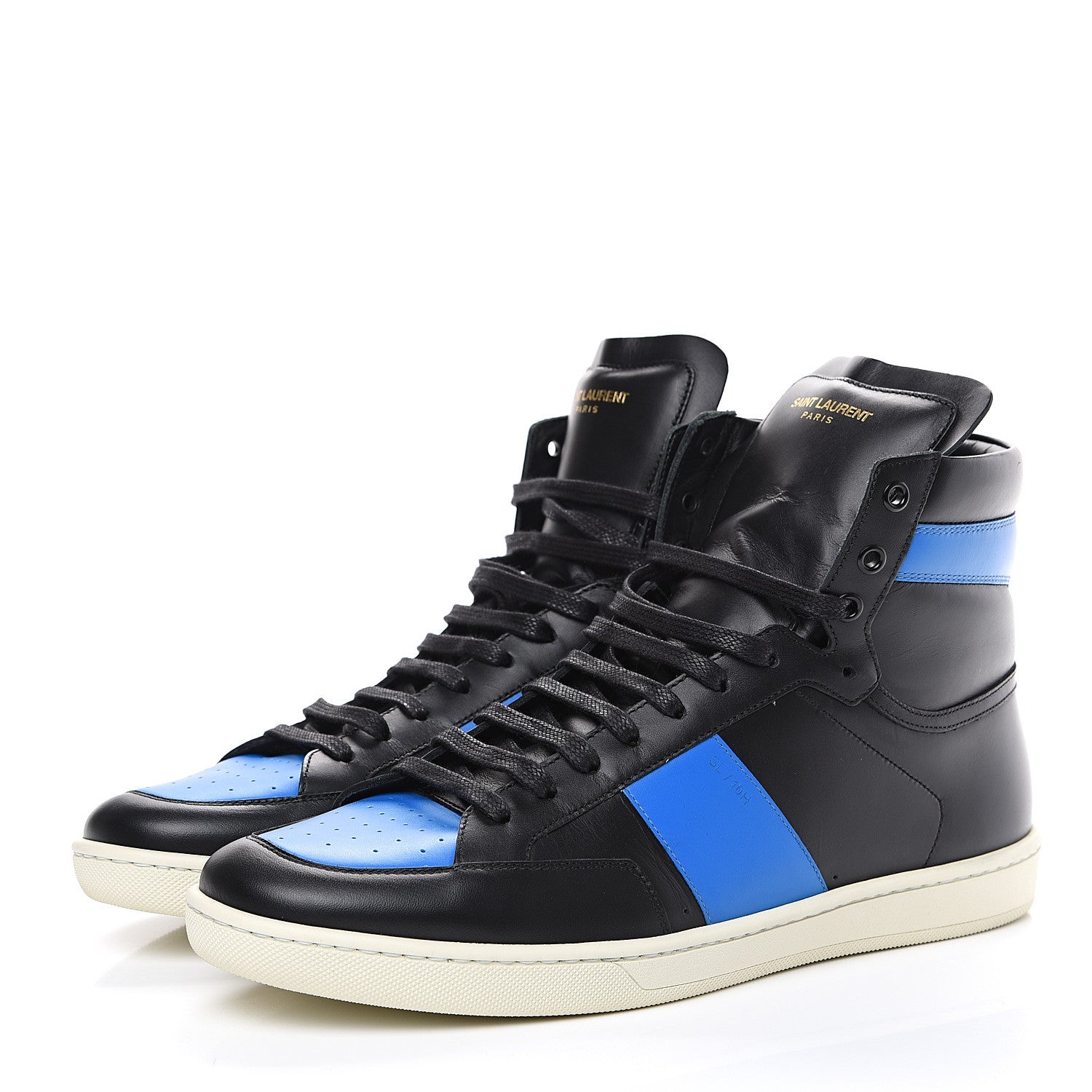 Saint Laurent Calfskin Court Classic SL/10H High Top Sneakers 43.5 Black Dauphin 3 of 9