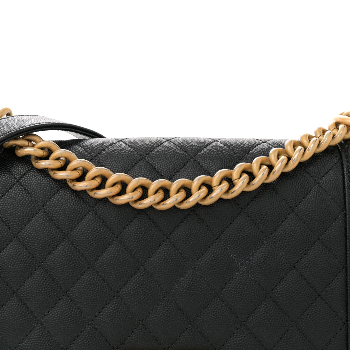 Caviar Quilted Medium Boy Flap Black