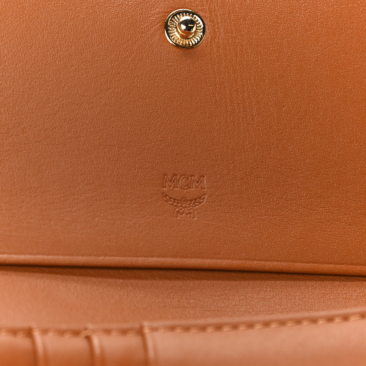 MCM Visetos Trifold Wallet Cognac 6 of 10