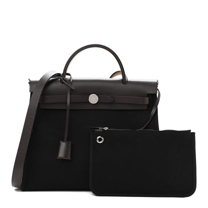 Hermes Toile Vache Hunter Herbag Zip 31 PM Black Ebene 1 of 14