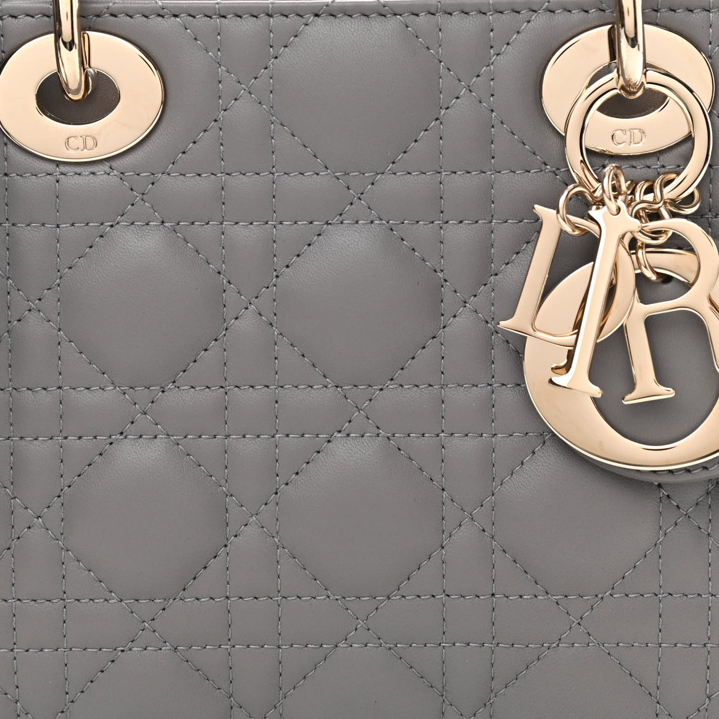 Lambskin Cannage Small My ABCDior Lady Dior Grey