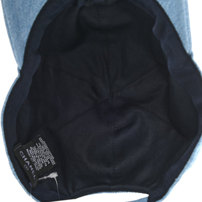 Chanel Cotton Sequin CC Cap Hat Blue 7 of 8
