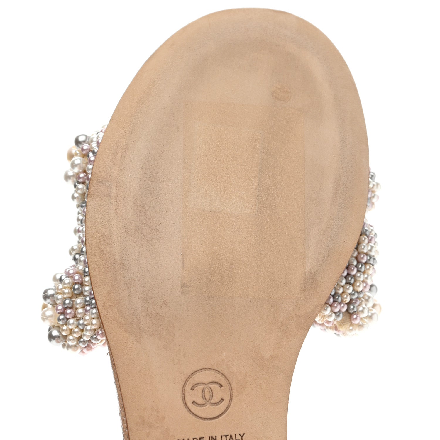 Chanel Fantasy Calfskin Pearl Cord CC Mules 35 Ivory 7 of 10