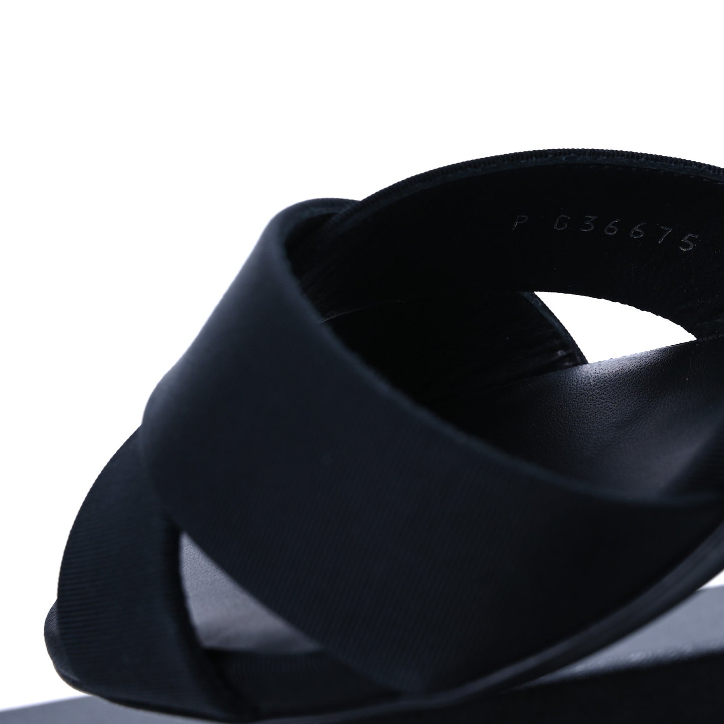 Grosgrain Pearl Sandals 39.5 Black