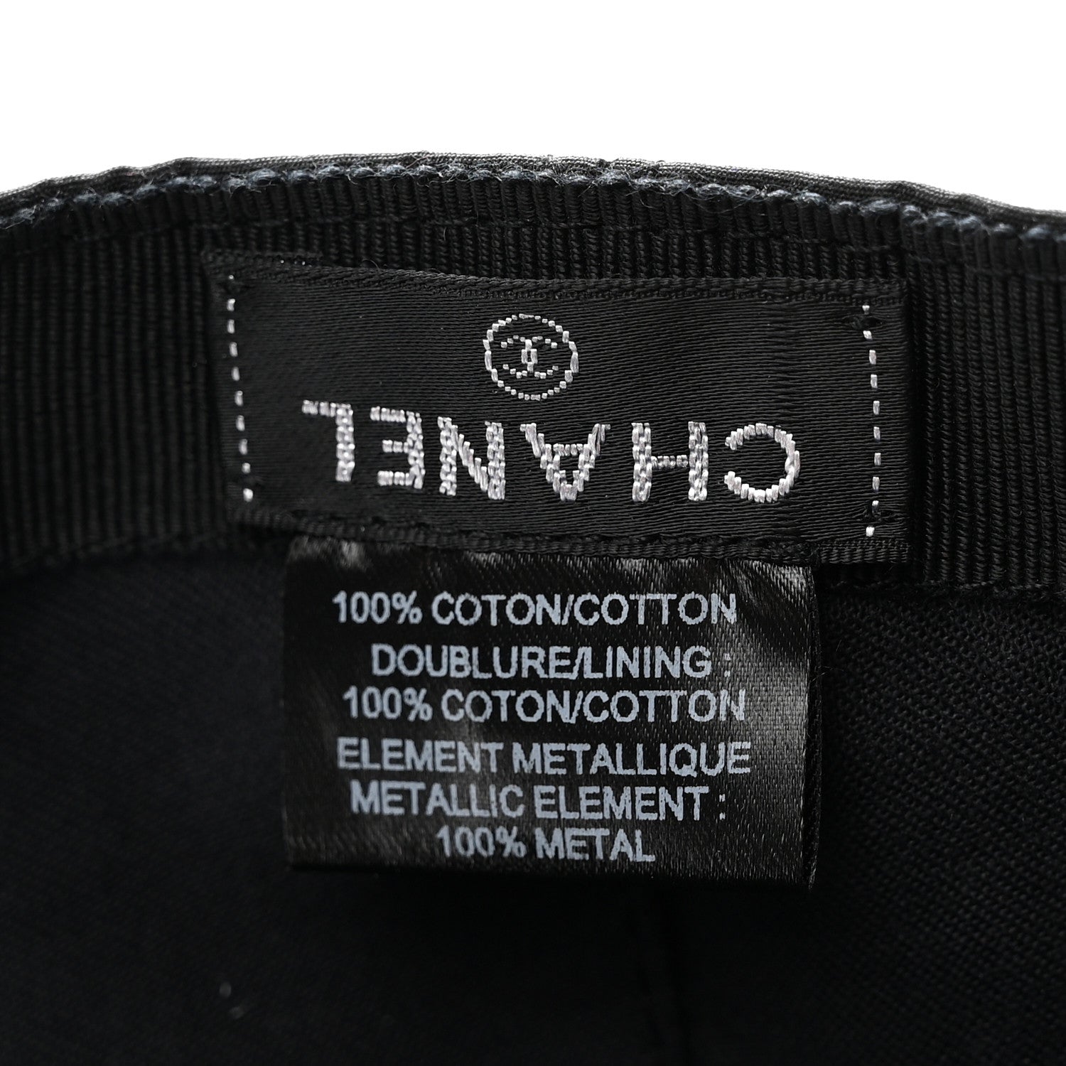 Chanel Cotton CC Cap Hat Black 8 of 11