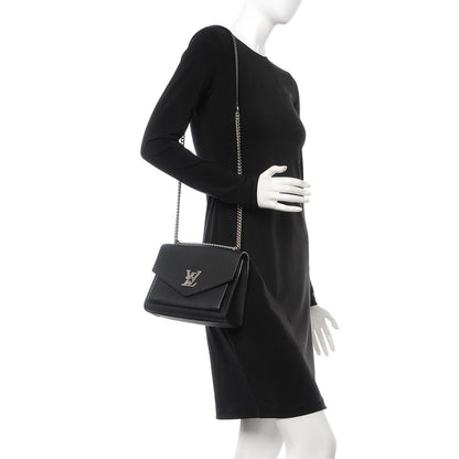 Louis Vuitton Soft Calfskin My Lockme Chain Bag BB Black 2 of 9