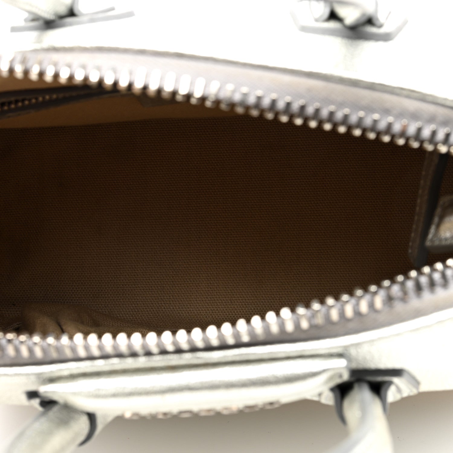 Givenchy Metallic Sugar Goatskin Mini Antigona Silver 5 of 10