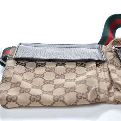 Gucci Monogram Web Belt Bag Dark Brown 10 of 14