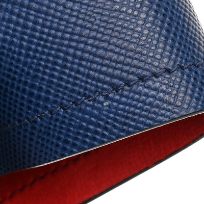 Prada Saffiano Cuir Large Double Bag Bleuette 30 of 31