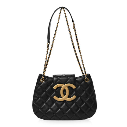 Chanel Lambskin Quilted CC Messenger Black 1 of 9