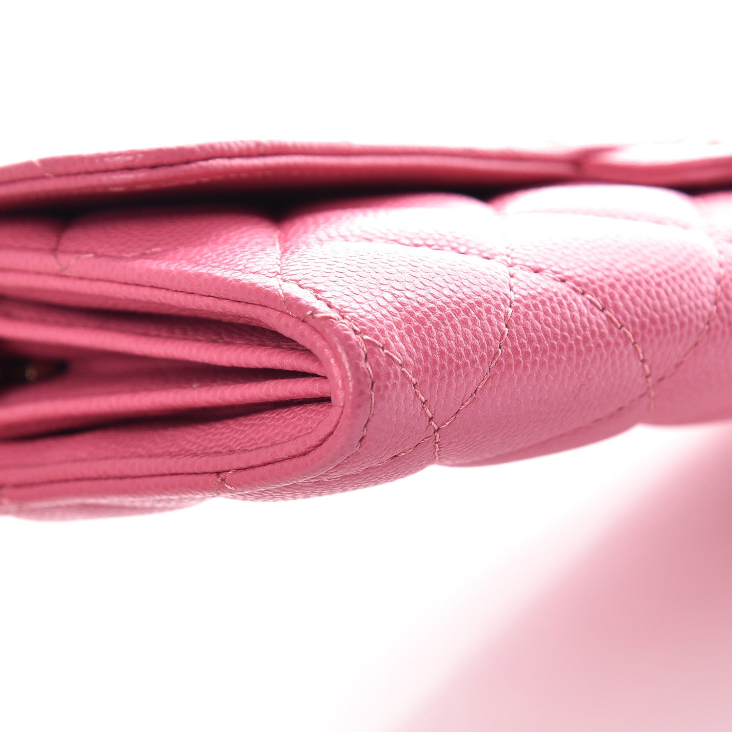 Chanel Caviar Quilted Large Gusset Flap Wallet Pink 9 of 11