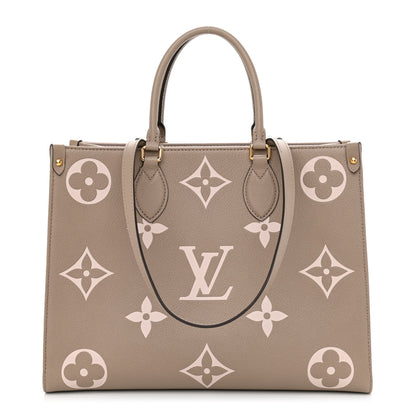 Louis Vuitton Empreinte Monogram Giant Onthego MM Tourterelle Creme 1 of 8