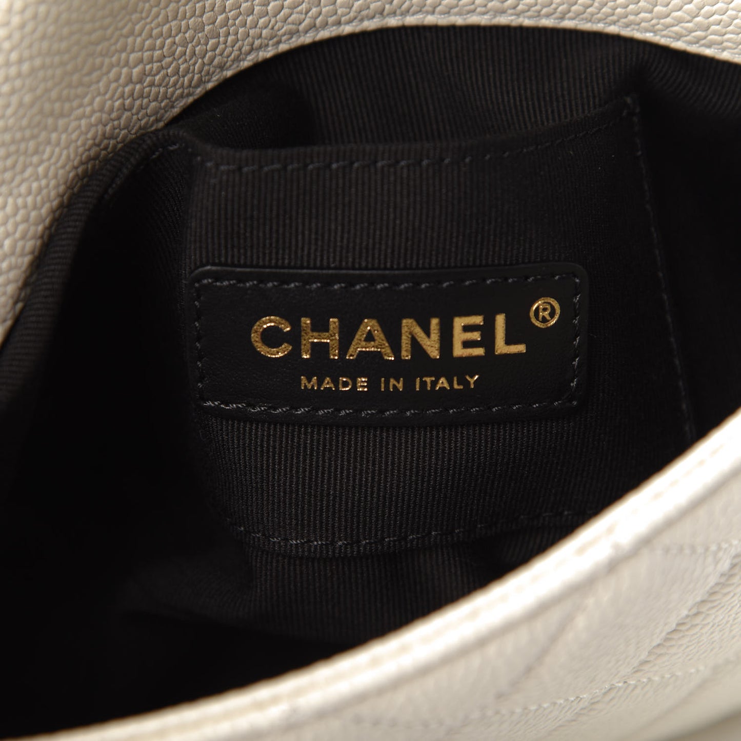 Caviar Quilted Mini Chain Soul Flap White