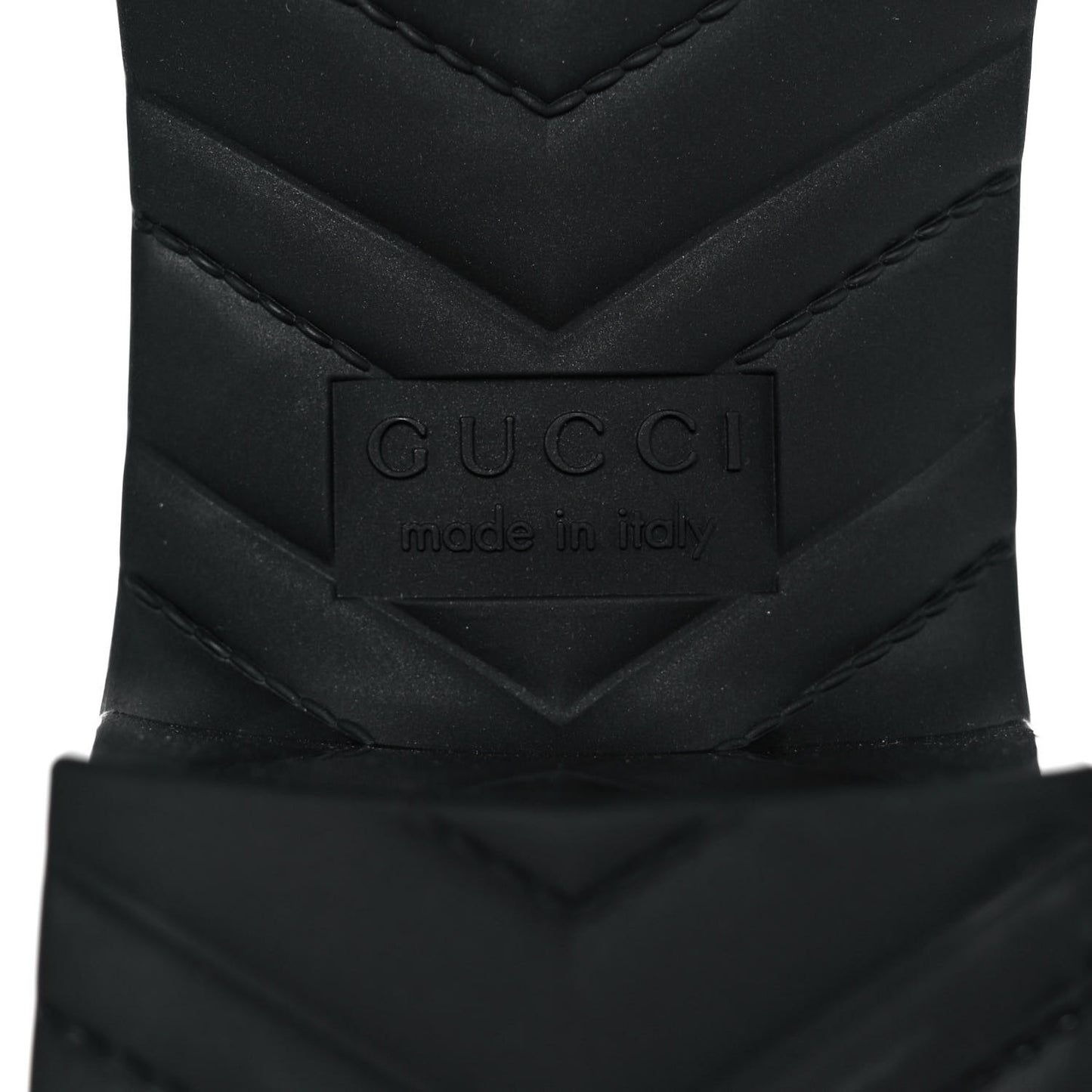 Rubber Gucci Logo Womens Platform 20/60mm Slide Sandals 39 Black