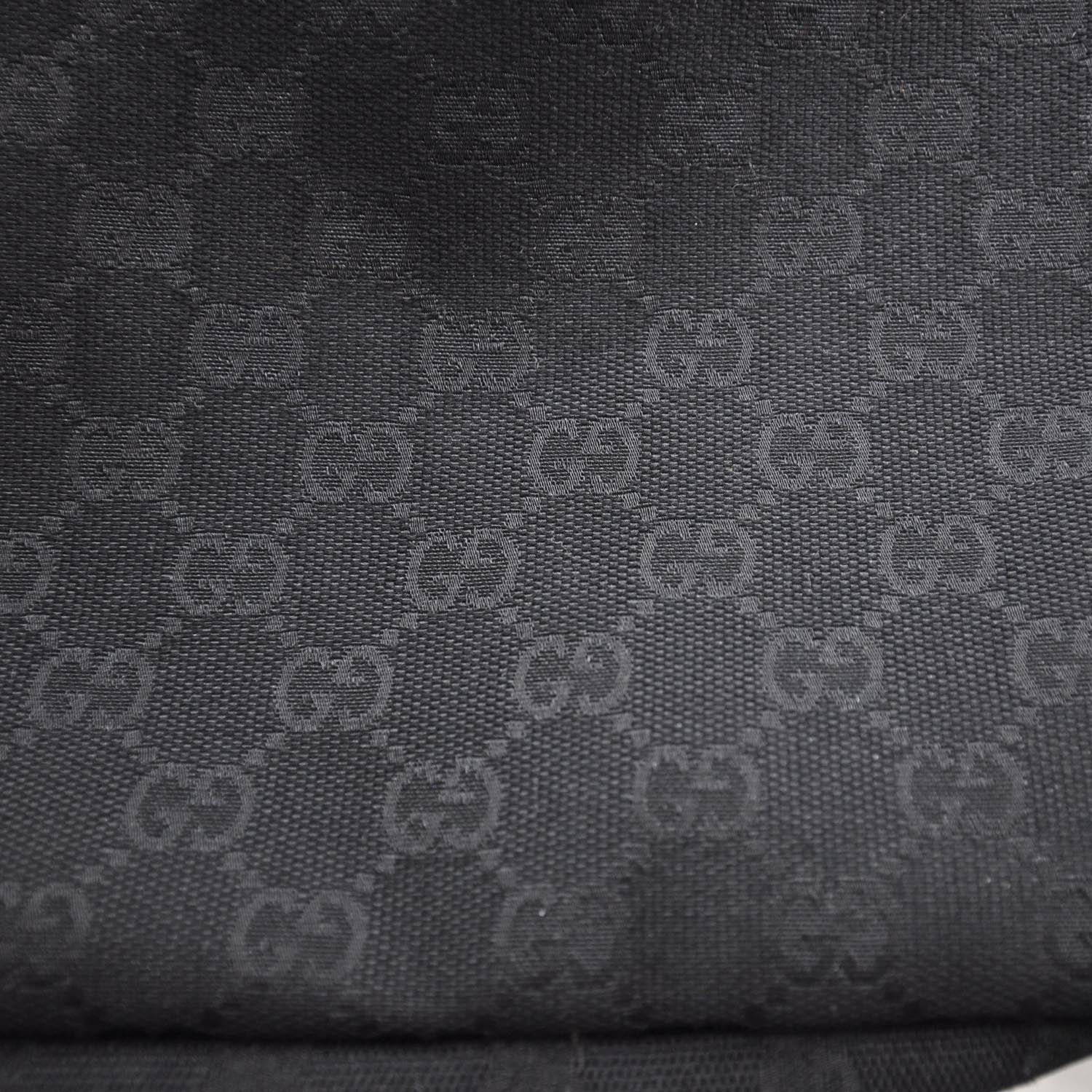 Gucci Monogram Medium Horsebit Chain Hobo Black 9 of 9