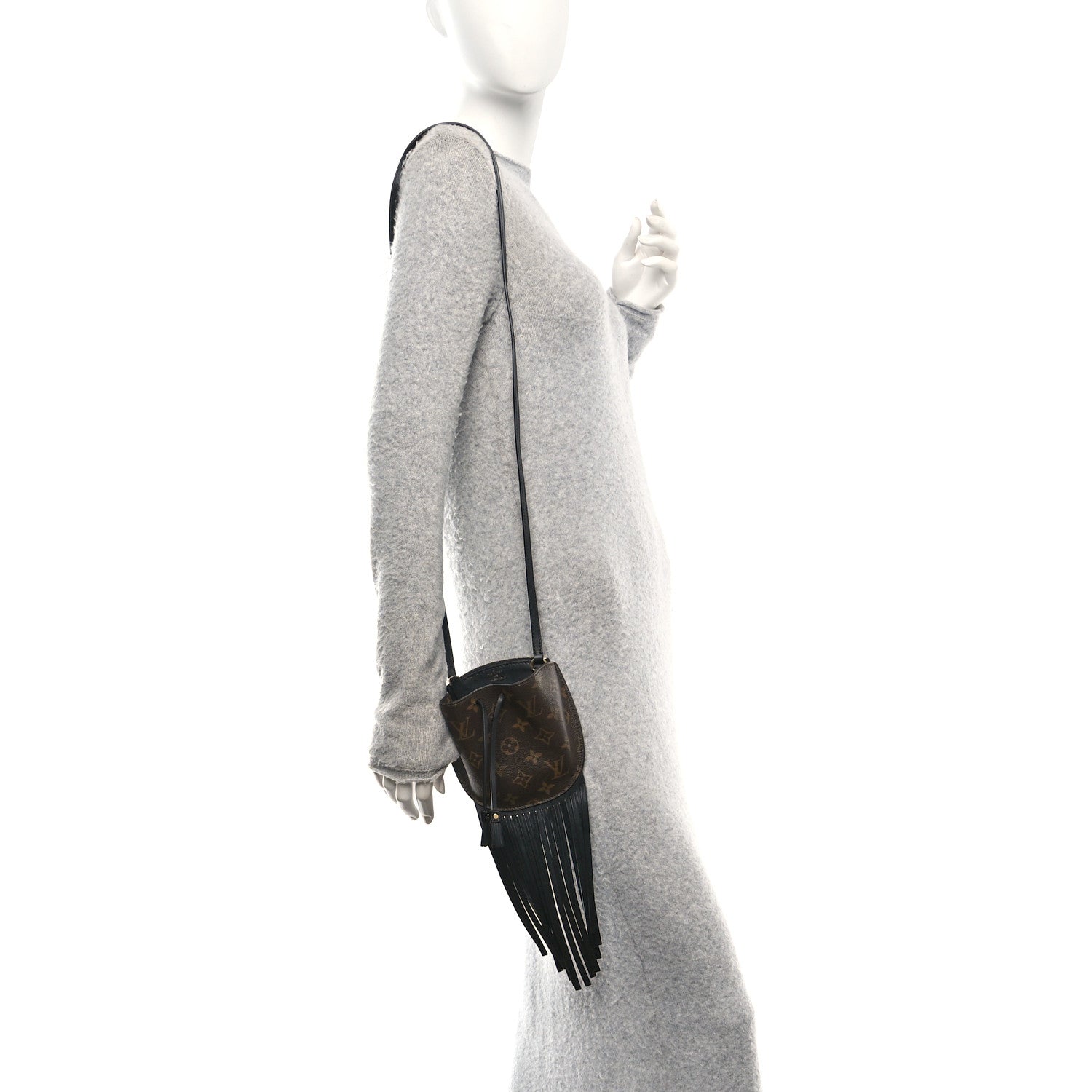 Louis Vuitton Monogram Fringed Mini Noe 2 of 9
