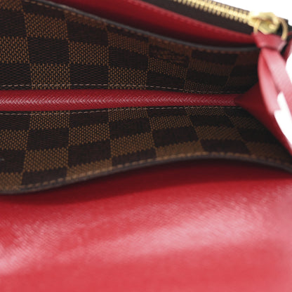 Louis Vuitton Damier Ebene Emilie Wallet Red 5 of 7