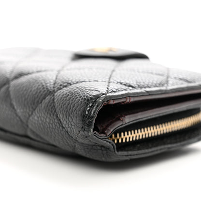 Chanel Caviar Quilted CC French Wallet Black 9 of 10