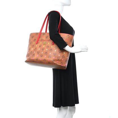 MCM Visetos Spektrum Medium Anya Shopper Tote Cognac 2 of 13