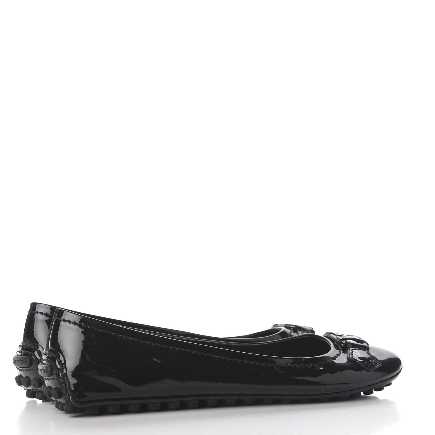 Louis Vuitton Patent Calfskin Oxford Ballerina Flats 38.5 Black 6 of 20