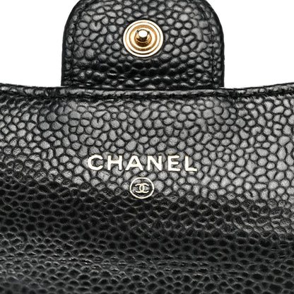 Chanel Caviar Quilted Flap Card Holder Wallet Black 5 of 7