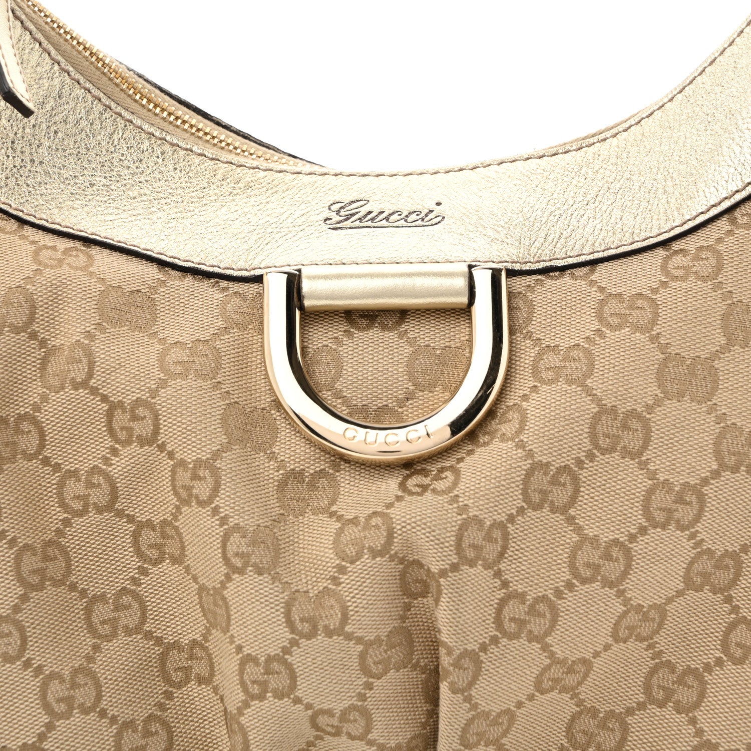 Gucci Monogram Large D Gold Hobo Gold 8 of 13