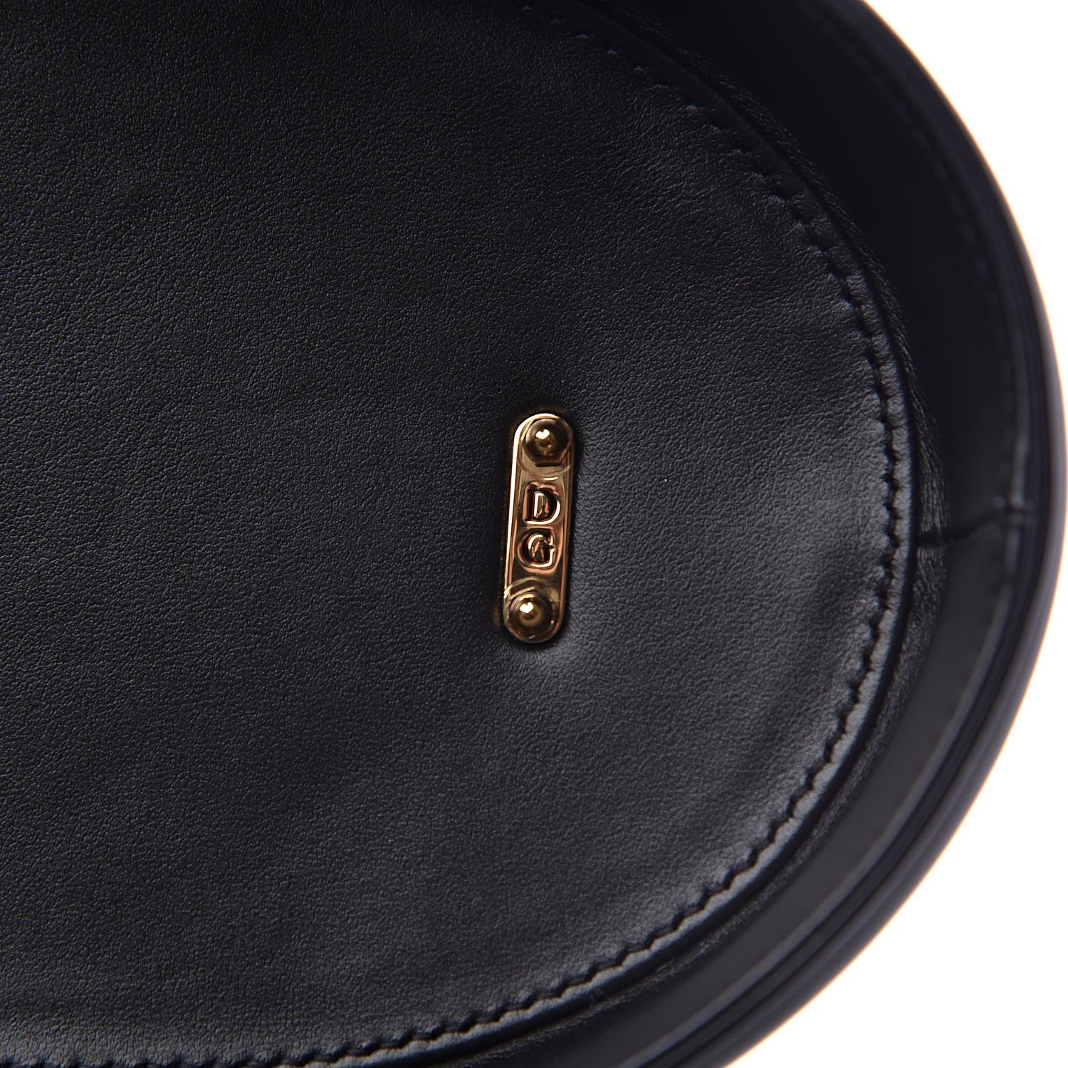 Dolce & Gabbana Smooth Calfskin Devotion Bucket Top Handle Bag Black 10 of 10