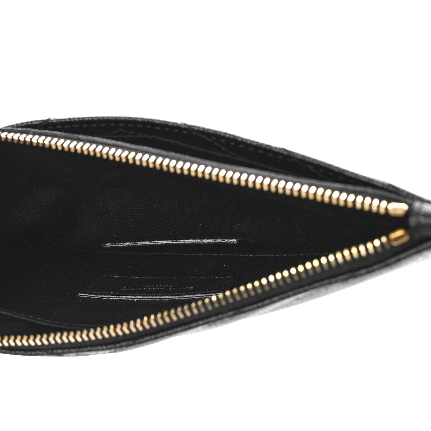 Saint Laurent Grain De Poudre Chevron Monogram Bill Pouch Black 5 of 8