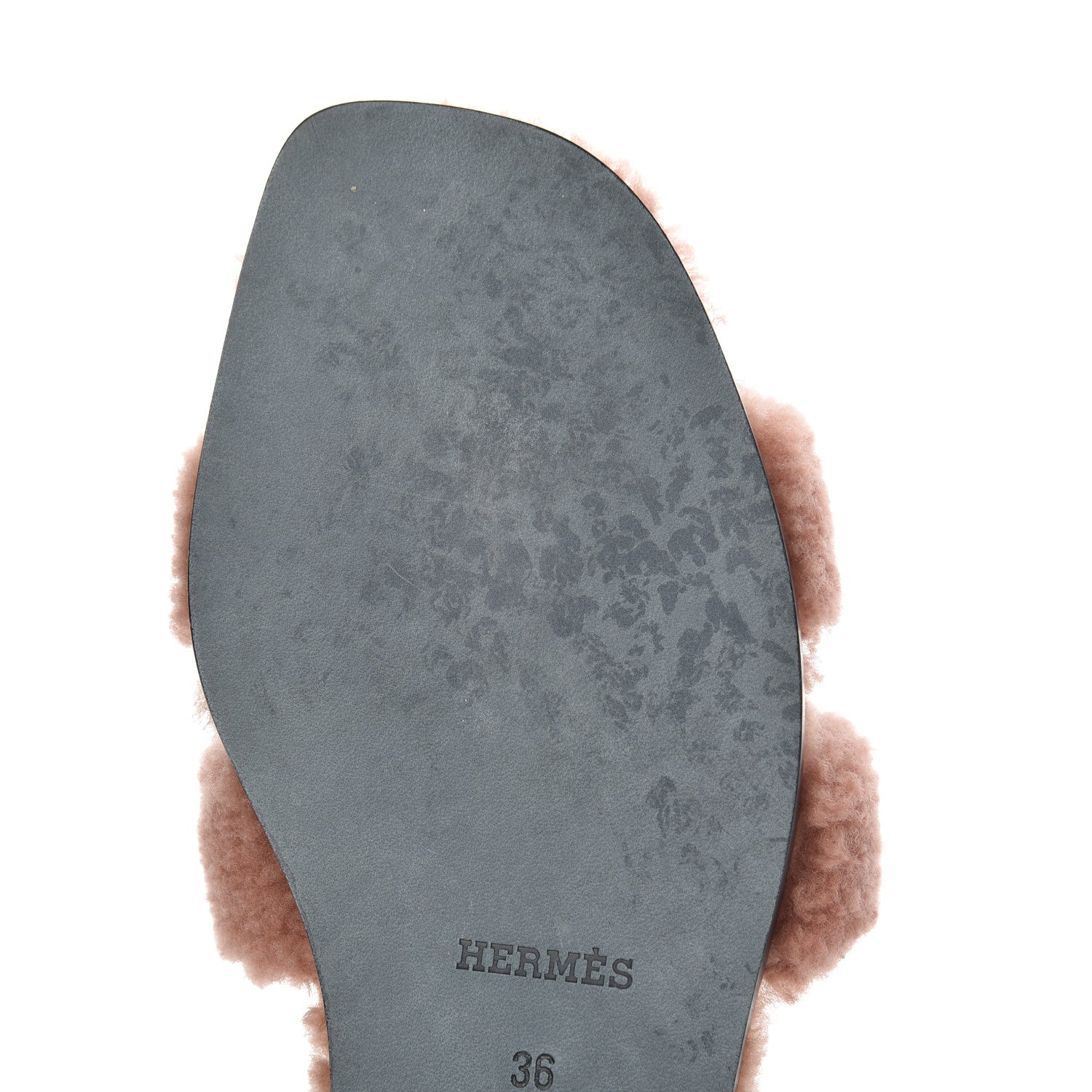 Hermes Woolskin Oran Sandals 36 Rose Aube 10 of 12