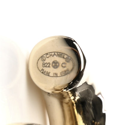 Chanel Metal Large CC Earrings Light Gold 4 of 5