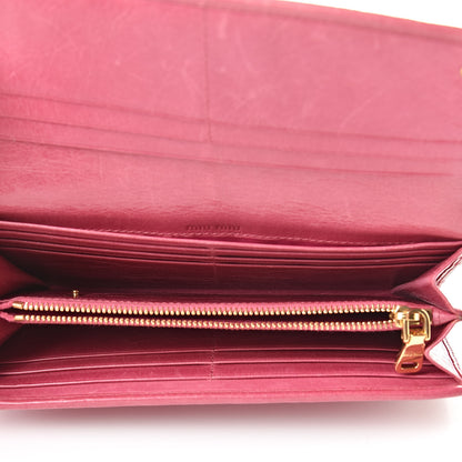 Miu Miu Nappa Matelasse Flap Wallet Peonia 5 of 10