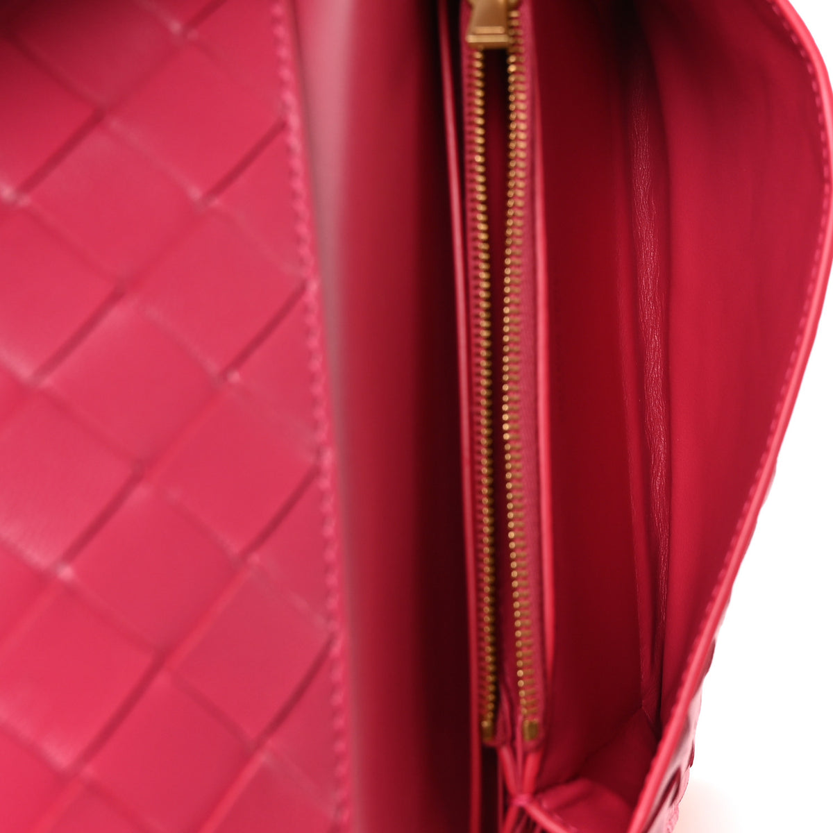 Bottega Veneta Nappa Intrecciato Wallet On Strap Cranberry 5 of 10