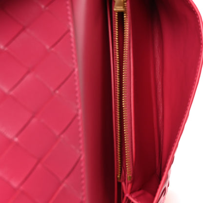Bottega Veneta Nappa Intrecciato Wallet On Strap Cranberry 5 of 10