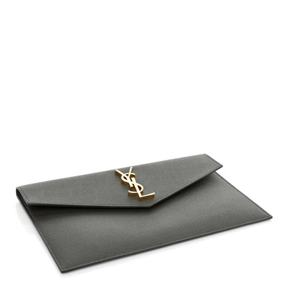Saint Laurent Grain De Poudre Uptown Pouch Pebble 4 of 9