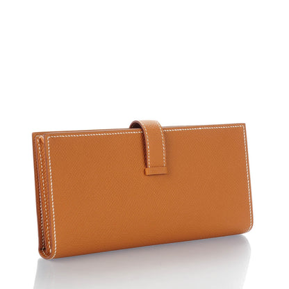 Hermes Epsom Bearn Gusset Wallet Gold 3 of 9