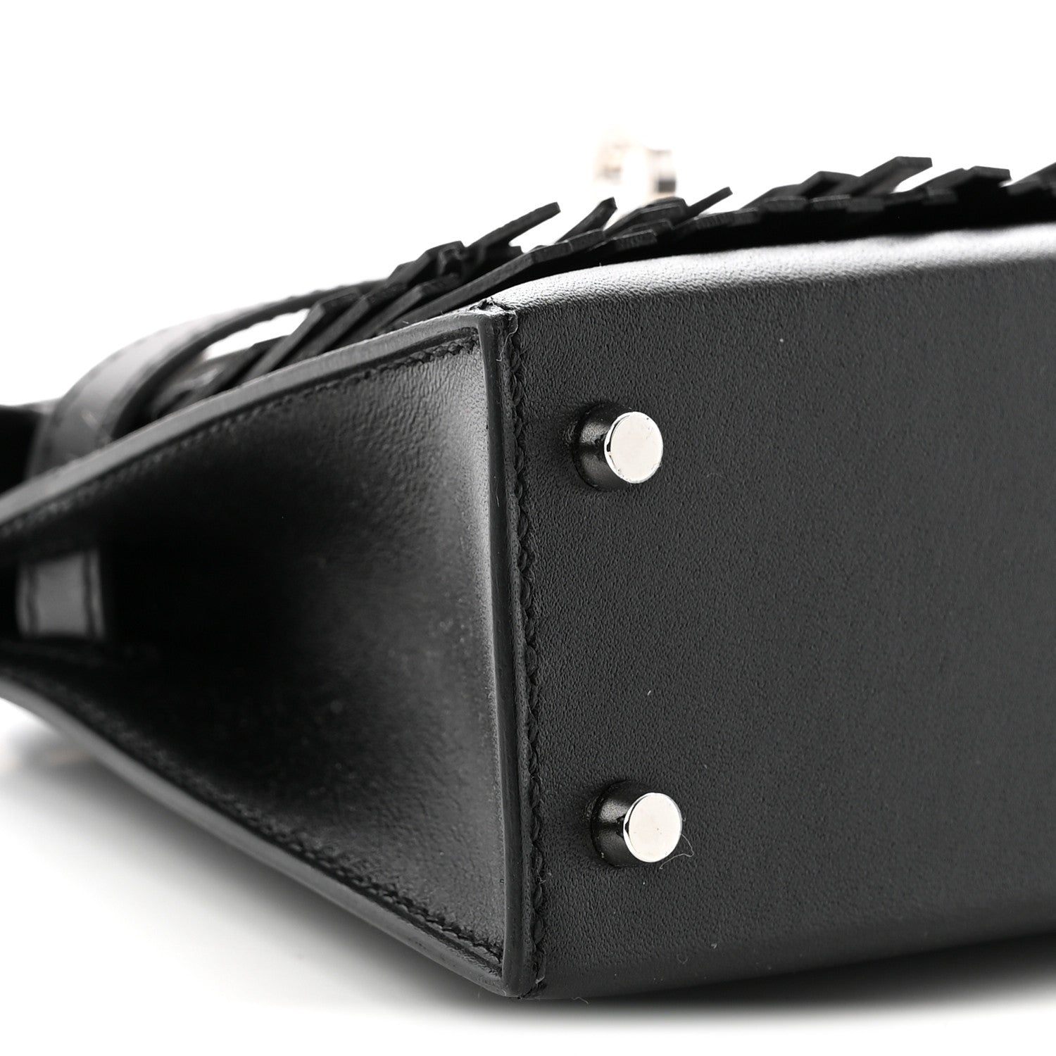 Hermes Tadelakt Sombrero Box Pampilles Mini Kelly Sellier 20 Black 16 of 19