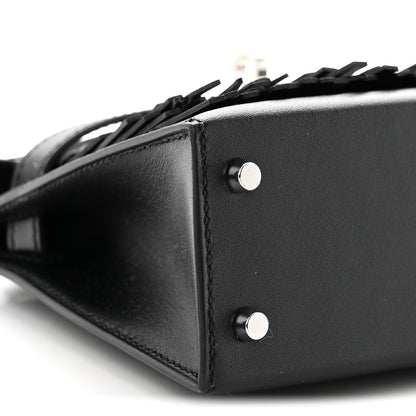 Hermes Tadelakt Sombrero Box Pampilles Mini Kelly Sellier 20 Black 16 of 19