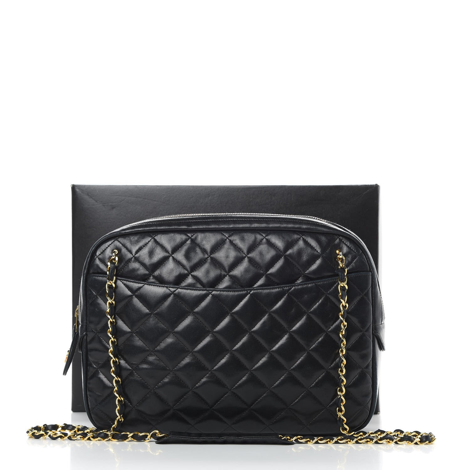 Chanel Lambskin Quilted Camera Case Black 16 of 16