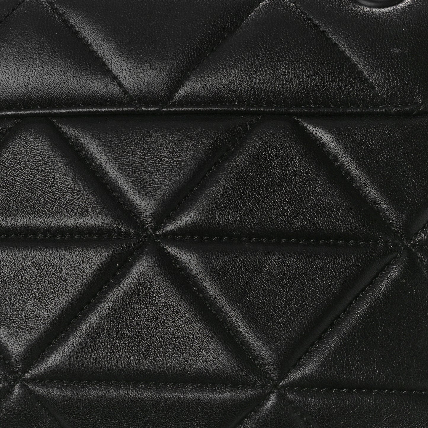 Nappa Triangle Stitched Small Spectrum Bag Black