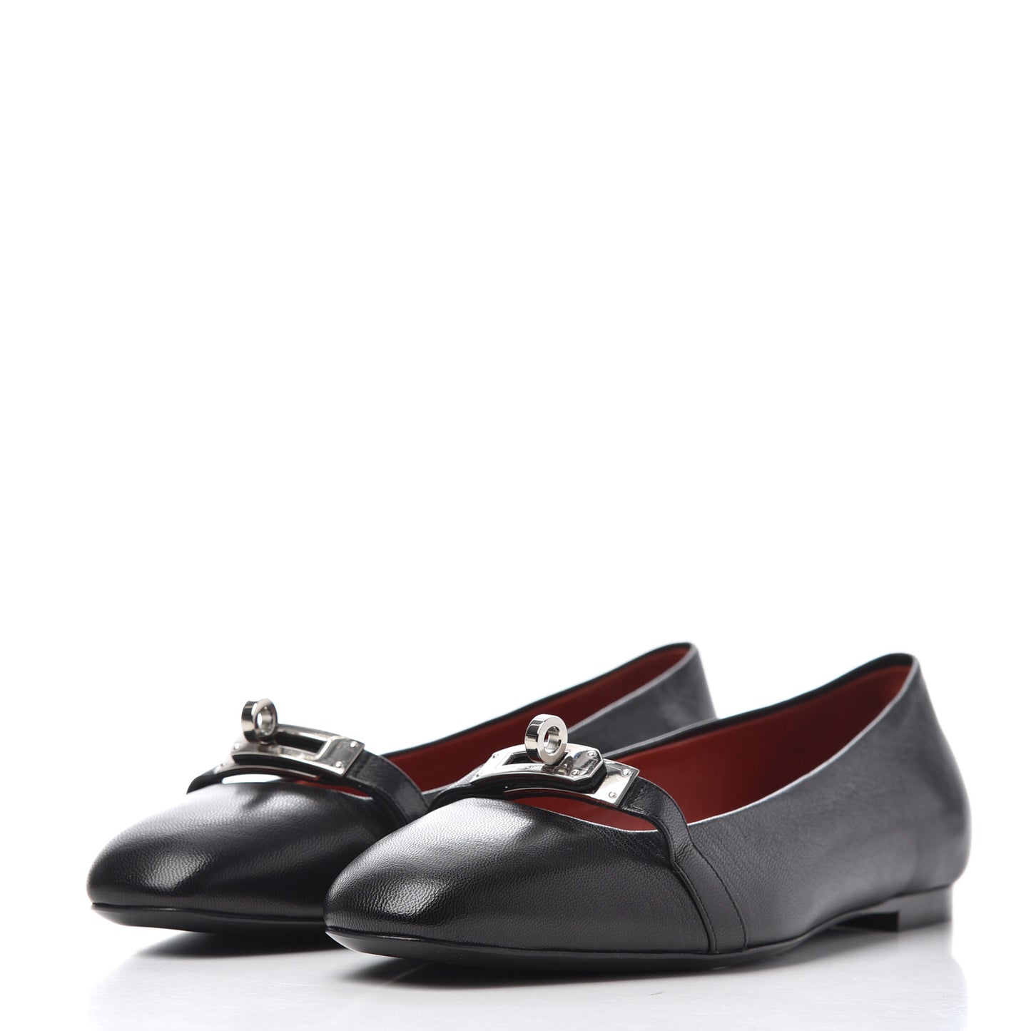 Goatskin Bilbao Ballerina Flats 36.5 Black
