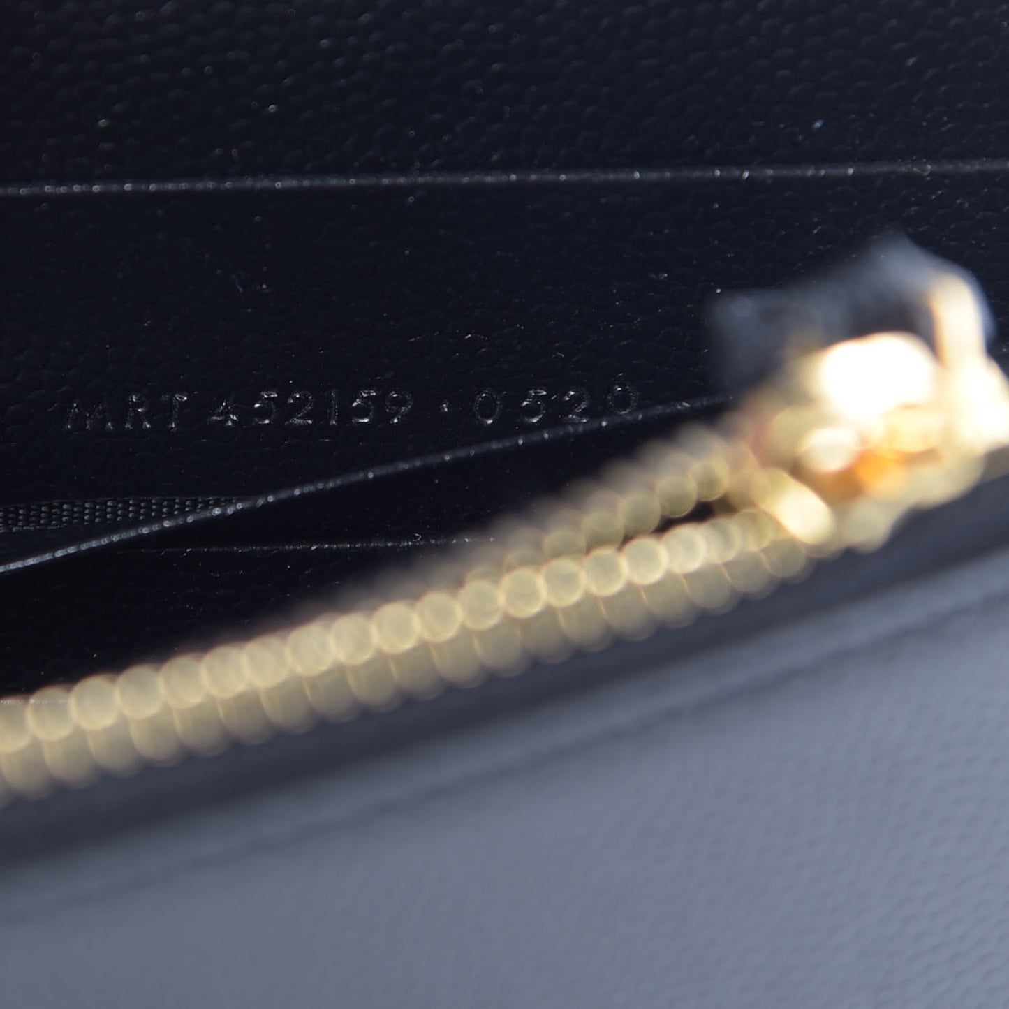 Grain De Poudre Classic Monogram Kate Tassel Chain Wallet Black