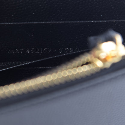 Saint Laurent Grain De Poudre Classic Monogram Kate Tassel Chain Wallet Black 7 of 10