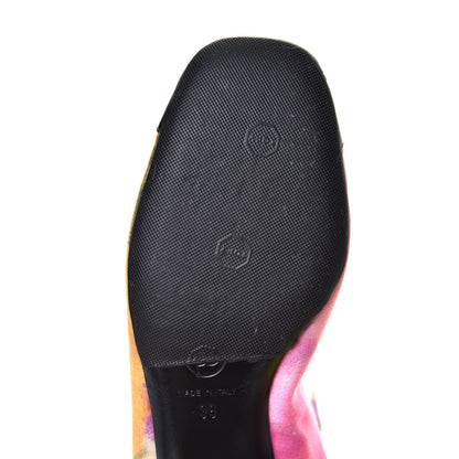 Chanel Fabric Printed Patent Cap Toe High Boots 36 Multicolor 6 of 7