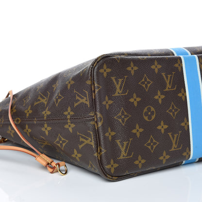 Louis Vuitton Monogram My LV Heritage Neverfull MM Blue Clair White 5 of 10